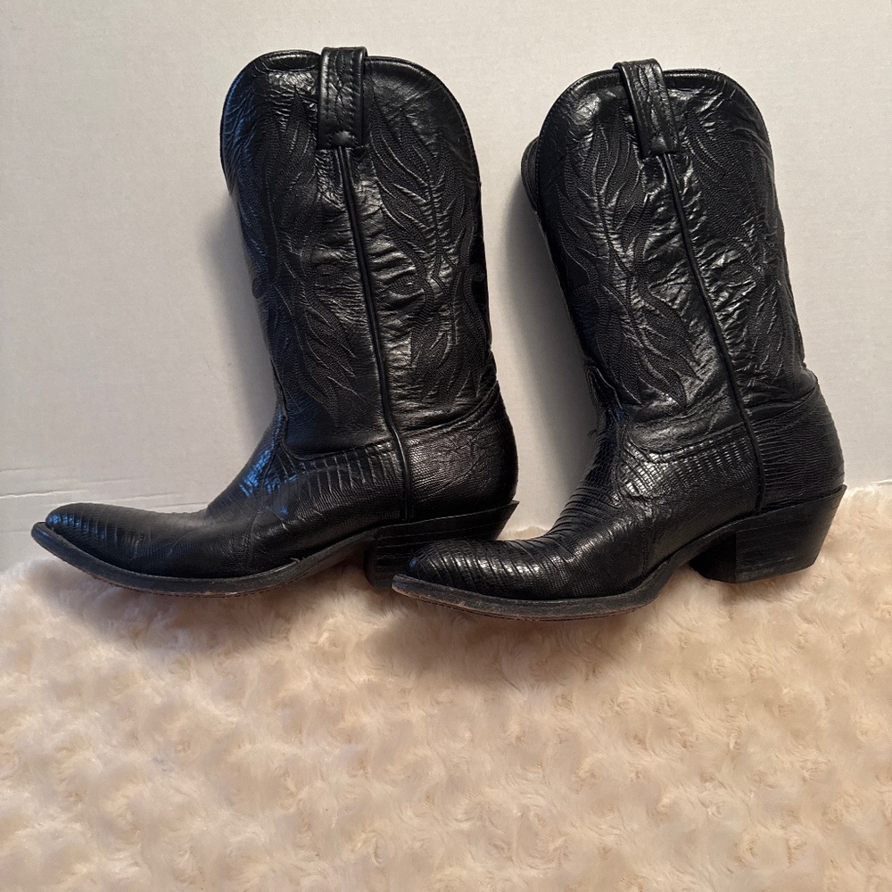 Tony Lama women's black cowboy boots size 7.5B